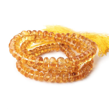 5-8mm Citrine Faceted Rondelle Beads 16 inch 108 pieces (ONLINE ORDER ONLY)