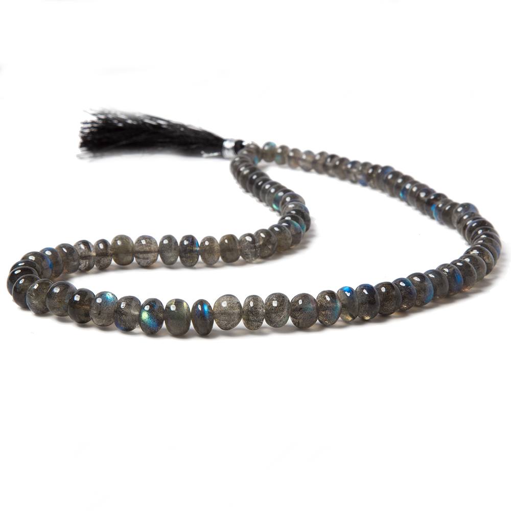 5-8mm Labradorite Plain Rondelle Beads 15 inch 86 pieces (ONLINE ORDER ONLY)