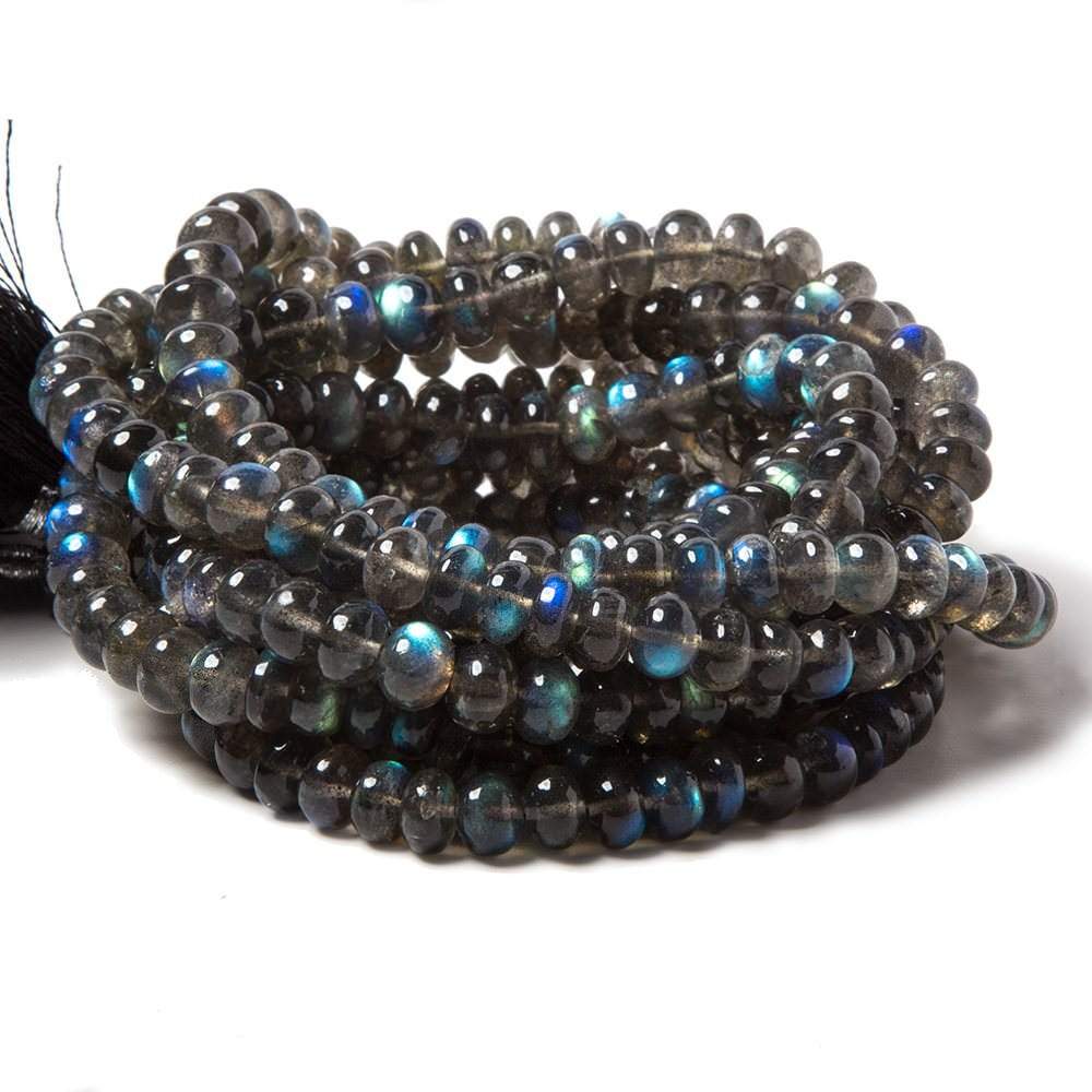 5-8mm Labradorite Plain Rondelle Beads 15 inch 86 pieces (ONLINE ORDER ONLY)