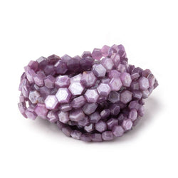 5-8mm Natural Star Ruby Bevel Faceted Hexagonal Beads 17 inch 69 pieces AA (ONLINE ORDER ONLY)