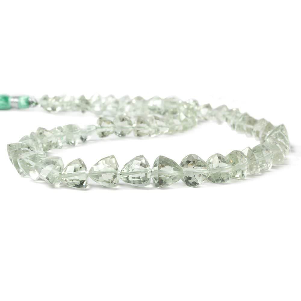5-8mm Prasiolite Faceted Trillion Beads 16 inch 62 pieces (ONLINE ORDER ONLY)
