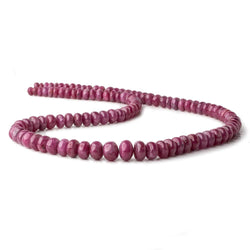 5-9.5mm Burmese Ruby plain rondelle beads 18 inch 105 pieces AA (ONLINE ORDER ONLY)