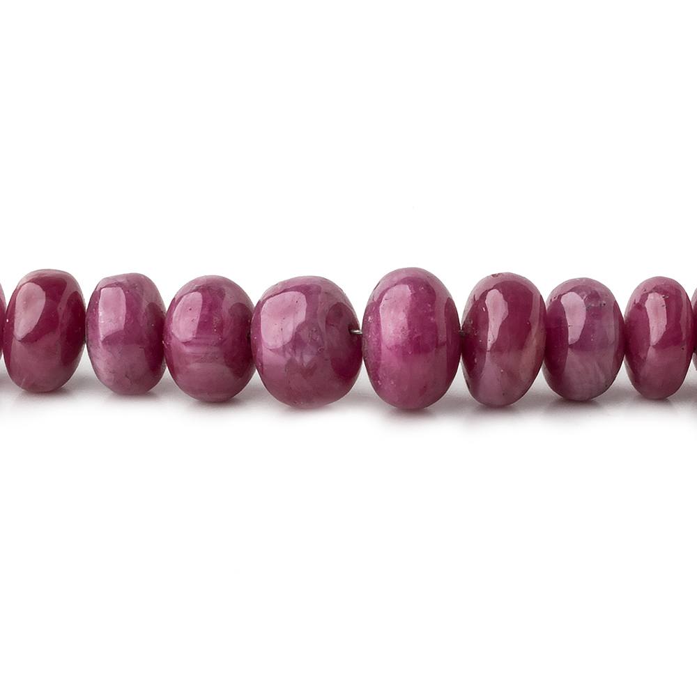 5-9.5mm Burmese Ruby plain rondelle beads 18 inch 105 pieces AA (ONLINE ORDER ONLY)