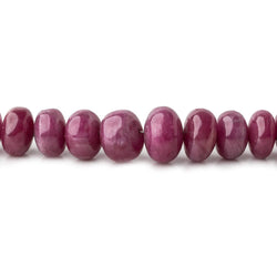 5-9.5mm Burmese Ruby plain rondelle beads 18 inch 105 pieces AA (ONLINE ORDER ONLY)