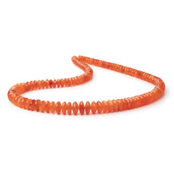 5-9.5mm Dark Carnelian German Faceted Rondelle 16 inch 140 Beads AA (ONLINE ORDER ONLY)