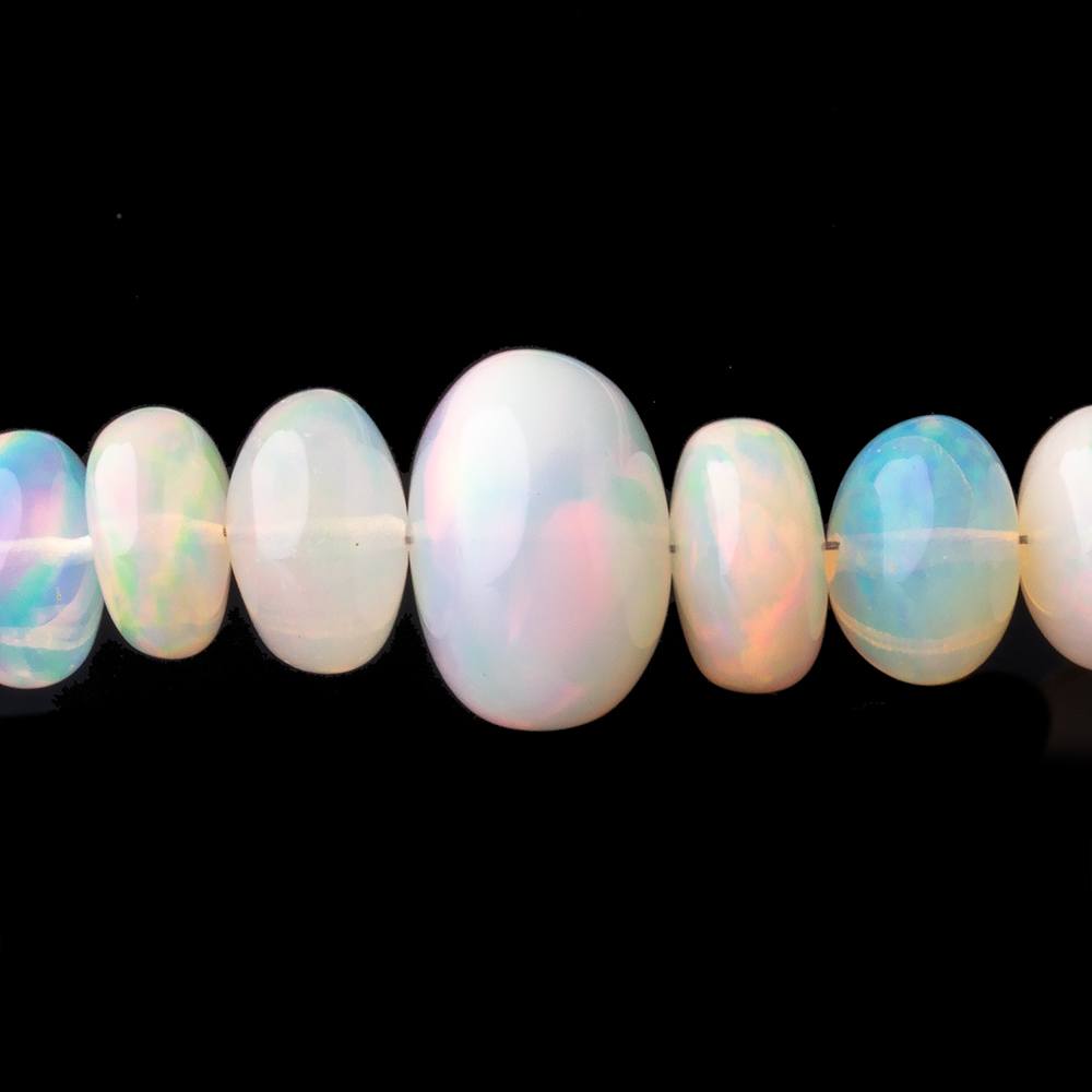 5-9.5mm Ethiopian Opal Plain Rondelle Beads 16 inch 106 pieces AA (ONLINE ORDER ONLY)