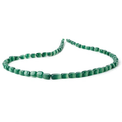 5-9.5mm Natural Bi-Color Green Chalcedony Plain Rectangles 18 inch 60 Beads AA (ONLINE ORDER ONLY)