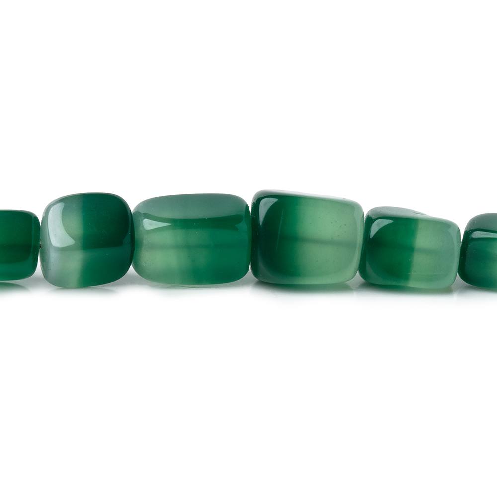5-9.5mm Natural Bi-Color Green Chalcedony Plain Rectangles 18 inch 60 Beads AA (ONLINE ORDER ONLY)