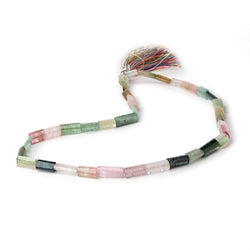 5-9mm Afghani Tourmaline Natural Crystal Tubes 16 inch 37 Beads AA (ONLINE ORDER ONLY)