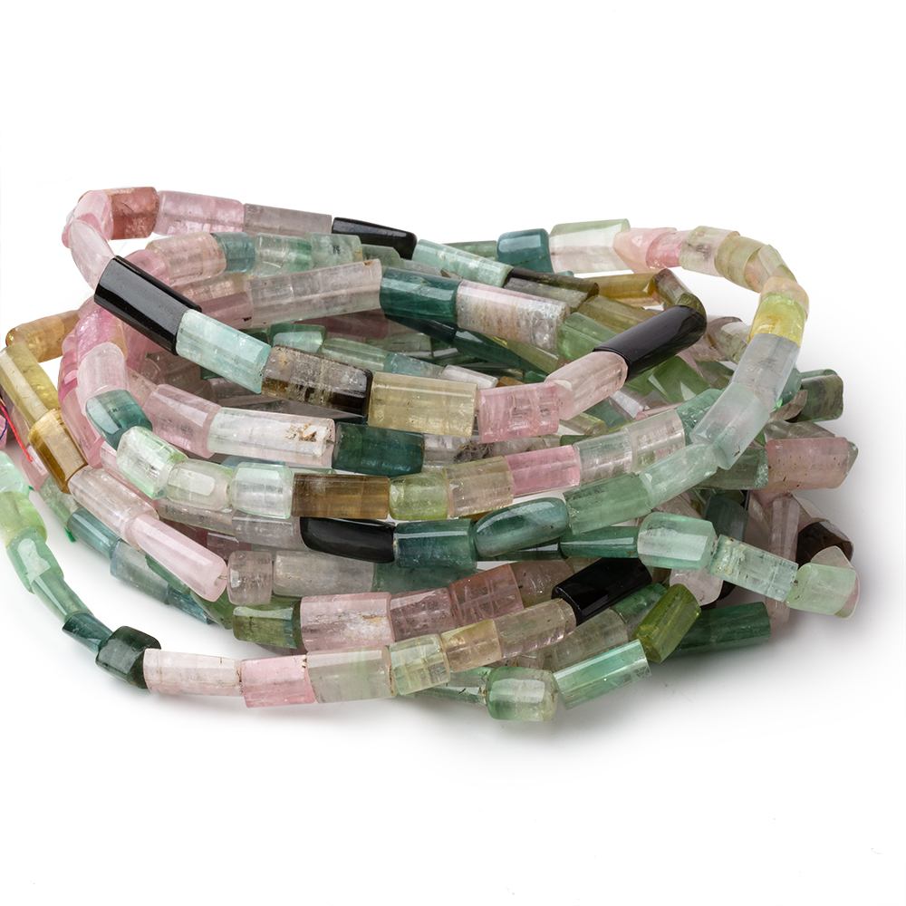 5-9mm Afghani Tourmaline Natural Crystal Tubes 16 inch 37 Beads AA (ONLINE ORDER ONLY)