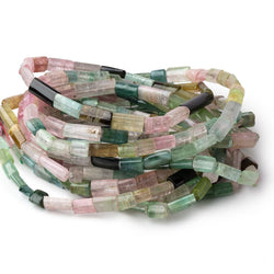 5-9mm Afghani Tourmaline Natural Crystal Tubes 16 inch 37 Beads AA (ONLINE ORDER ONLY)