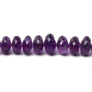 5-9mm Amethyst faceted rondelle beads 16 inch 112 pieces AA (ONLINE ORDER ONLY)