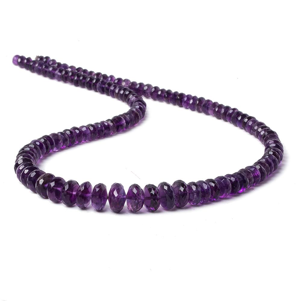5-9mm Amethyst faceted rondelle beads 16 inch 112 pieces AA (ONLINE ORDER ONLY)