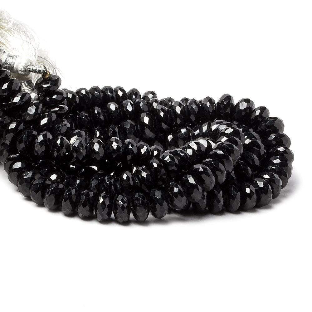 5-9mm Black Spinel Faceted Rondelle Beads 16 inch 108 pieces (ONLINE ORDER ONLY)