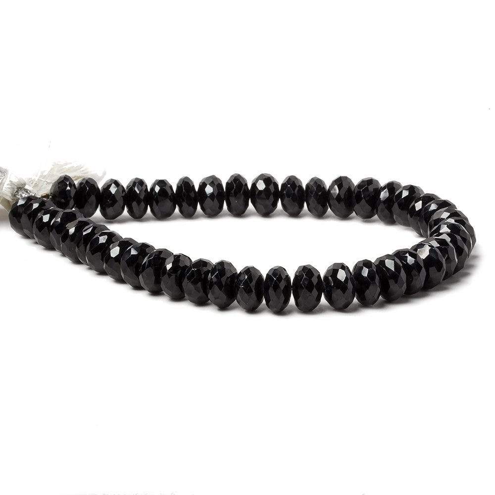 5-9mm Black Spinel Faceted Rondelle Beads 16 inch 108 pieces (ONLINE ORDER ONLY)