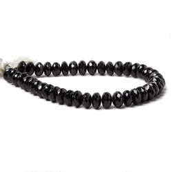 5-9mm Black Spinel Faceted Rondelle Beads 16 inch 108 pieces (ONLINE ORDER ONLY)