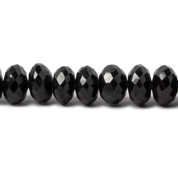 5-9mm Black Spinel Faceted Rondelle Beads 16 inch 108 pieces (ONLINE ORDER ONLY)