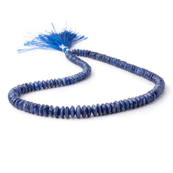 5-9mm Blue Sapphire German Faceted Rondelles 16 inch 133 Beads (ONLINE ORDER ONLY)