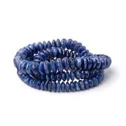 5-9mm Blue Sapphire German Faceted Rondelles 16 inch 133 Beads (ONLINE ORDER ONLY)