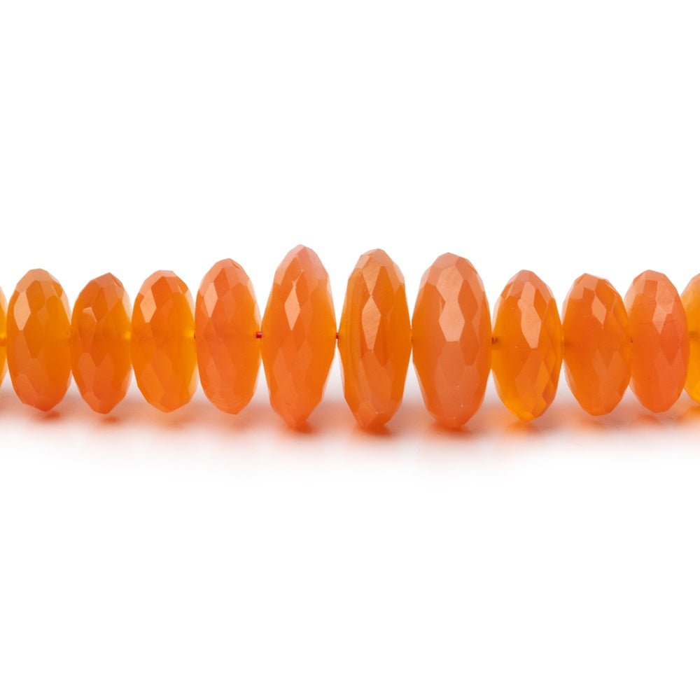 5-9mm Carnelian German Faceted Rondelle 16 inch 140 Beads AA (ONLINE ORDER ONLY)