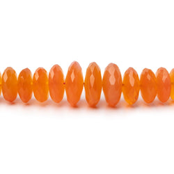 5-9mm Carnelian German Faceted Rondelle 16 inch 140 Beads AA (ONLINE ORDER ONLY)