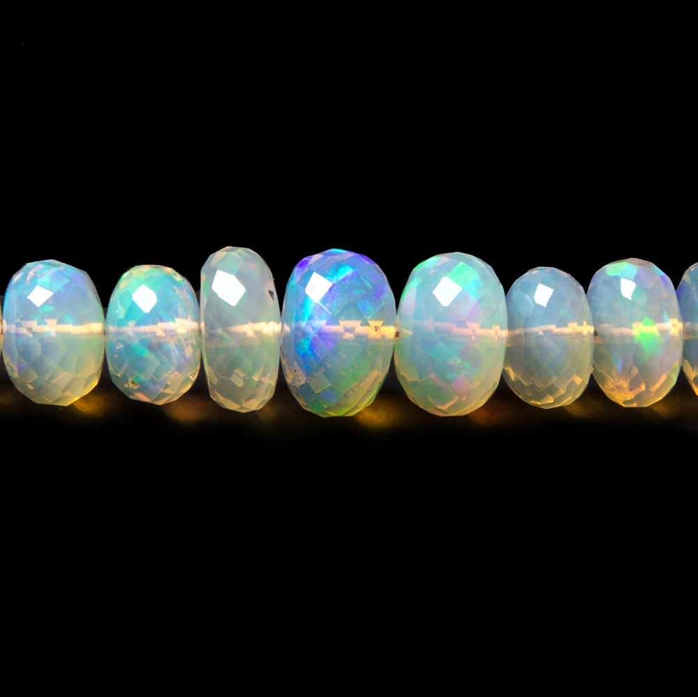5-9mm Ethiopian Opal faceted rondelle beads 16 inch 119 pieces AAA (ONLINE ORDER ONLY)