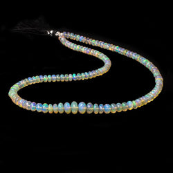 5-9mm Golden Ethiopian Opal faceted rondelle beads 16 inch 132 pieces (ONLINE ORDER ONLY)