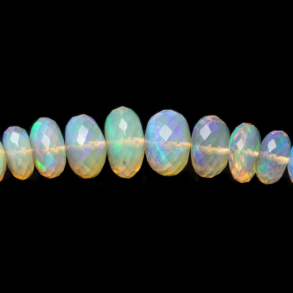 5-9mm Golden Ethiopian Opal faceted rondelle beads 16 inch 132 pieces (ONLINE ORDER ONLY)