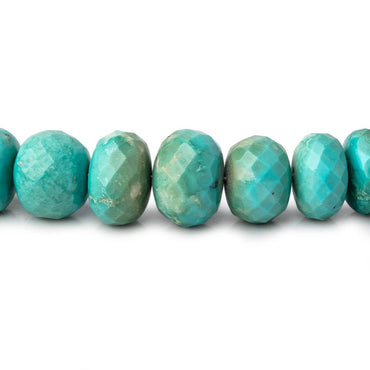 5-9mm Mongolian Turquoise faceted rondelle beads 18 inch 90 pieces AA (ONLINE ORDER ONLY)
