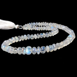 5-9mm Rainbow Moonstone Faceted Rondelle Beads 14 inch 94 pieces (ONLINE ORDER ONLY)