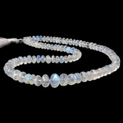 5.5-9.5mm Rainbow Moonstone Faceted Rondelle Beads 18 inch 116 pieces (ONLINE ORDER ONLY)