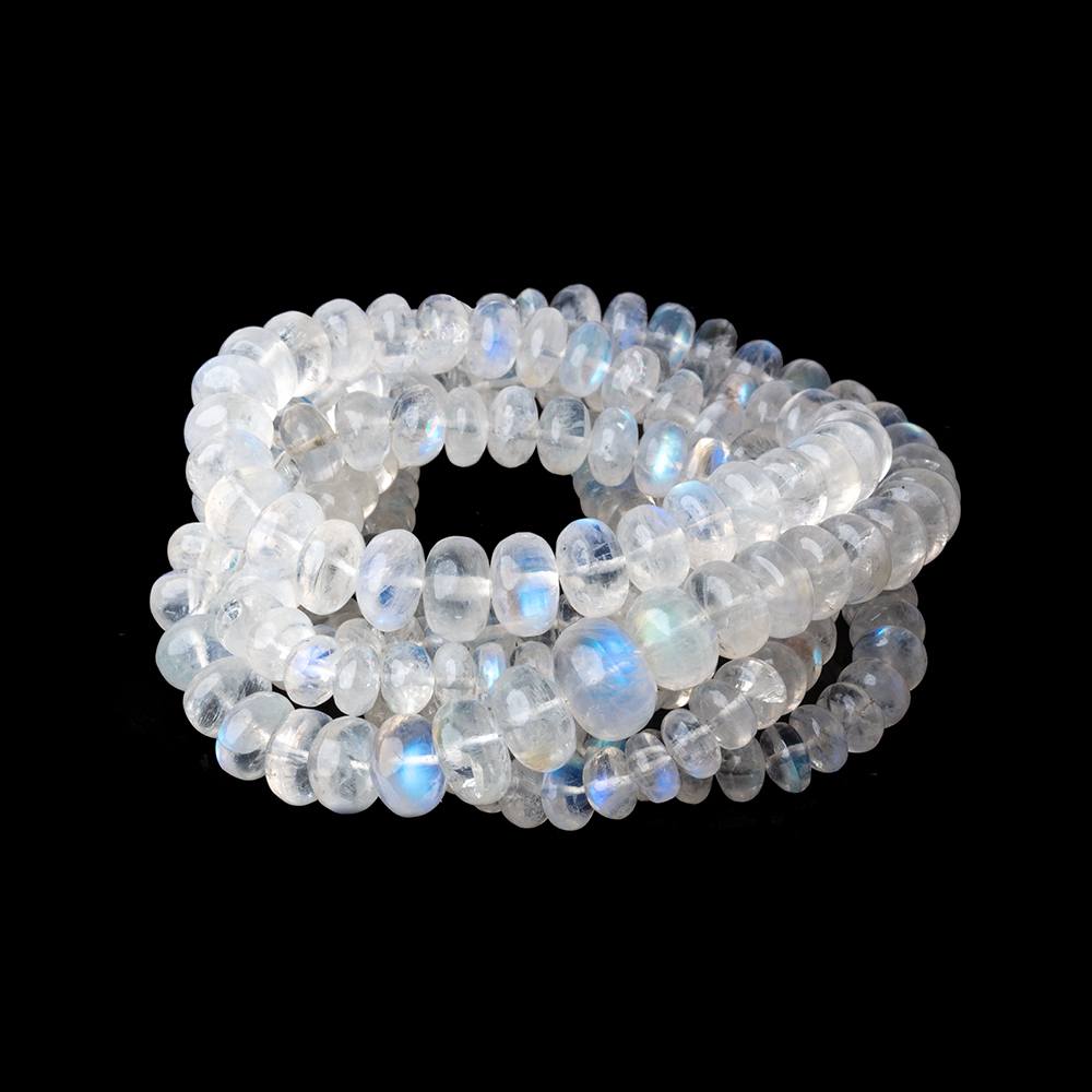 5-9mm Rainbow Moonstone Plain Rondelle Beads 18 inch 110 pieces (ONLINE ORDER ONLY)