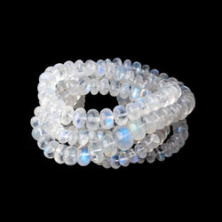 5-9mm Rainbow Moonstone Plain Rondelle Beads 18 inch 110 pieces (ONLINE ORDER ONLY)