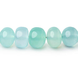 5-9mm Seafoam Blue Chalcedony Plain Rondelle Beads 16 inch 93 pieces (ONLINE ORDER ONLY)