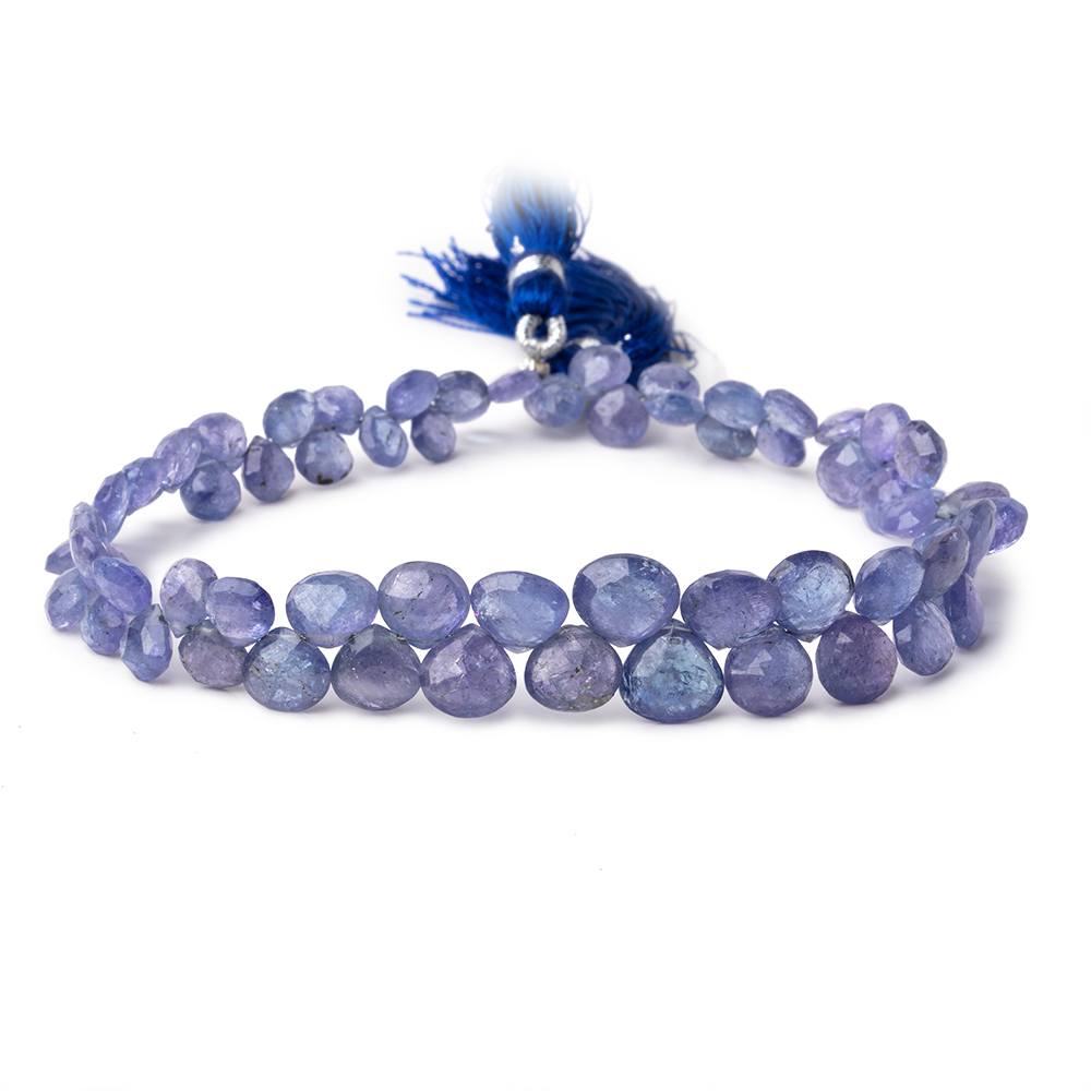5-9mm Tanzanite Faceted Heart Beads 9 inch 62 pieces (ONLINE ORDER ONLY)