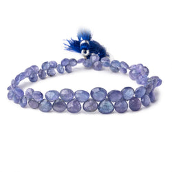 5-9mm Tanzanite Faceted Heart Beads 9 inch 62 pieces (ONLINE ORDER ONLY)