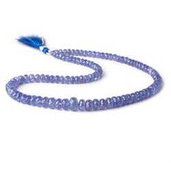 5-9mm Tanzanite Faceted Rondelles 17 inch 105 beads AA (ONLINE ORDER ONLY)