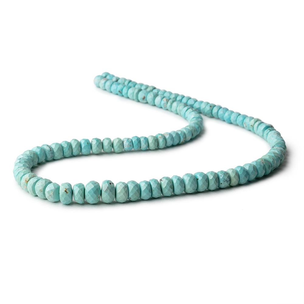 5-9mm Turquoise Faceted Rondelle beads 16 inch 109 pieces (ONLINE ORDER ONLY)