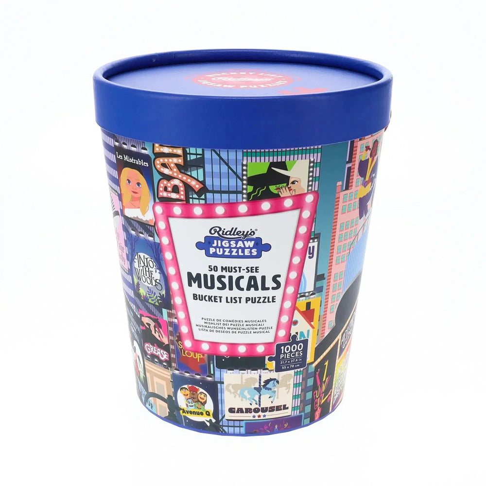 50 Must-See Musicals Bucket List 1000 Piece Jigsaw Puzzle Ridley (ONLINE ORDER ONLY)