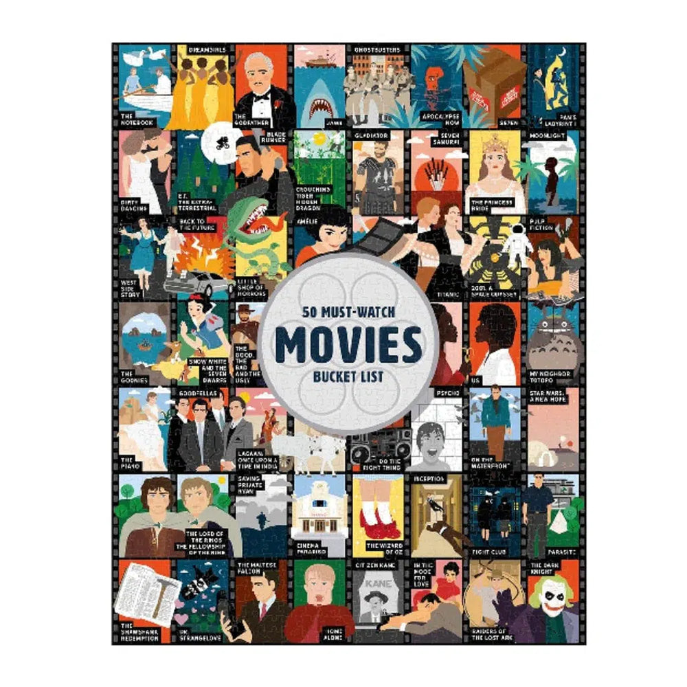 50 Must-Watch Movies Bucket List 1000 Piece Jigsaw Puzzle Ridley (ONLINE ORDER ONLY)