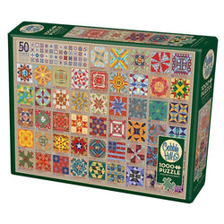 50 States Quilt Blocks 1000 Piece Jigsaw Puzzle Cobble Hill (ONLINE ORDER ONLY)