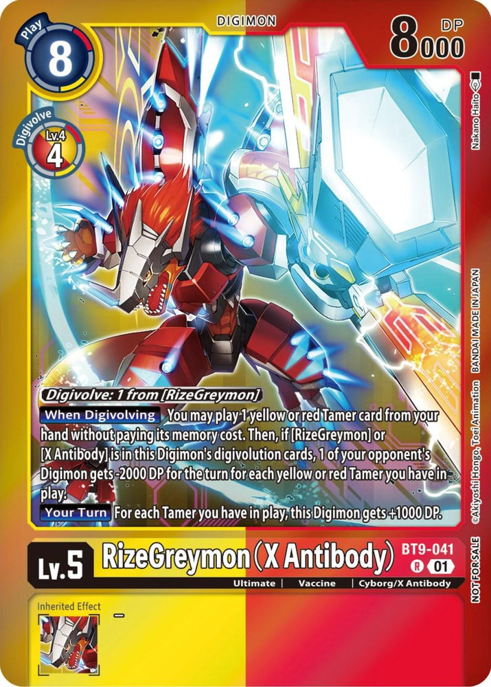 RizeGreymon (X Antibody) [BT9-041] (Event Pack 5) [X Record Promos] (ONLINE ORDER ONLY)