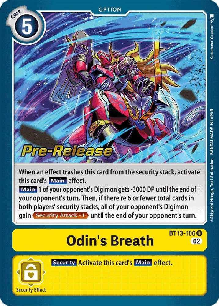 Odin's Breath [BT13-106] [Versus Royal Knights Booster Pre-Release Cards] (ONLINE ORDER ONLY)