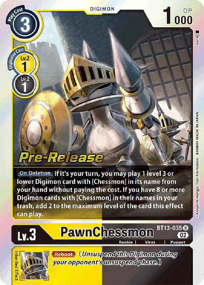 PawnChessmon [BT13-035] [Versus Royal Knights Booster Pre-Release Cards] (ONLINE ORDER ONLY)