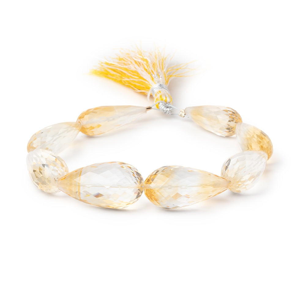 23x8-25x13mm Citrine Faceted Tear Drops 8 inch 8 Beads AA (ONLINE ORDER ONLY)