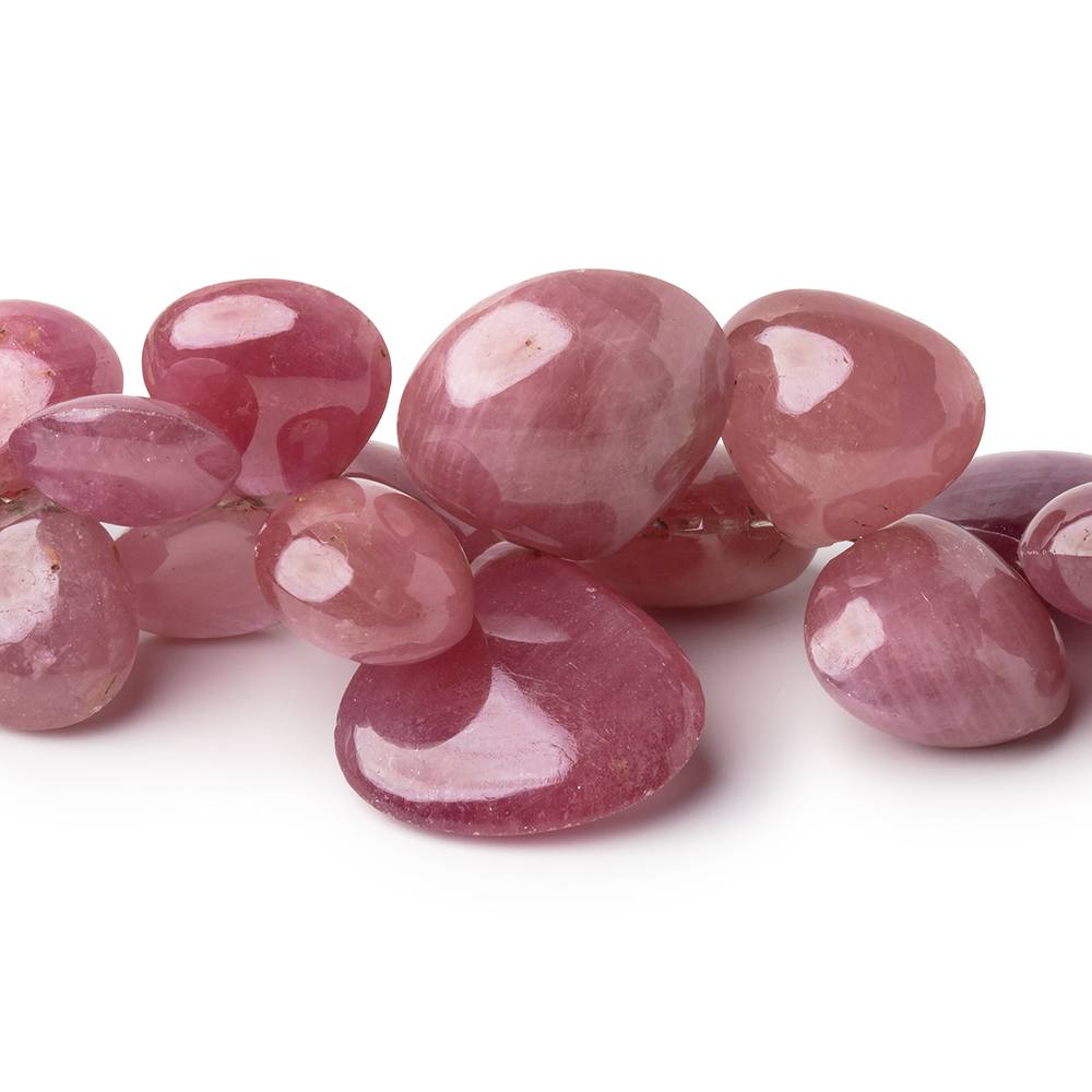 5.5-18mm Ruby Plain Heart Beads 10.5 inch 70 pieces A (ONLINE ORDER ONLY)