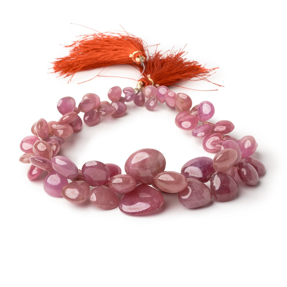 5.5-18mm Ruby Plain Heart Beads 10.5 inch 70 pieces A (ONLINE ORDER ONLY)