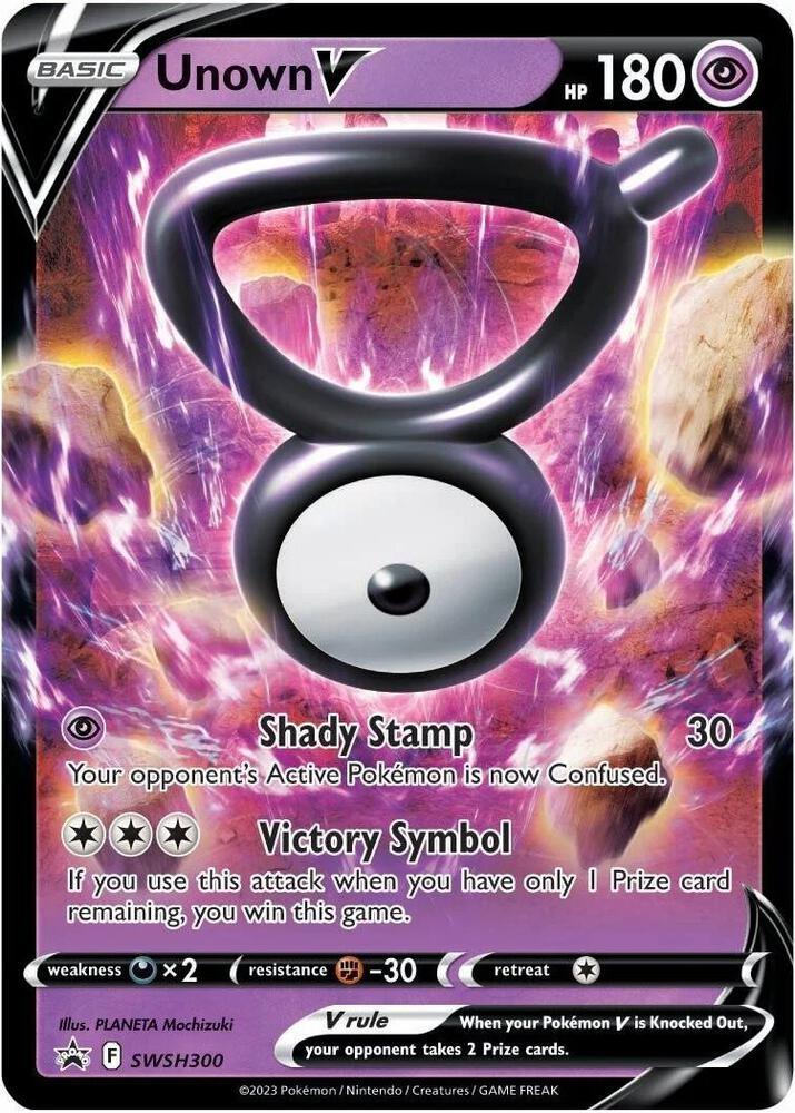 Unown V (SWSH300) [Sword & Shield: Black Star Promos] (Online Only)