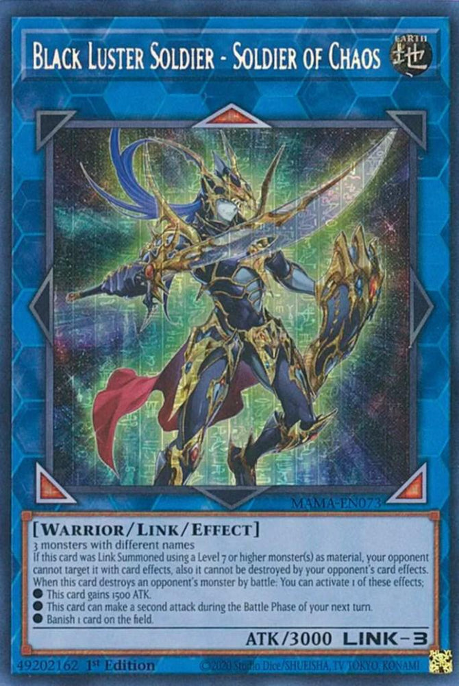 Black Luster Soldier - Soldier of Chaos [MAMA-EN073] Secret Pharaoh's Rare (ONLINE ORDER ONLY)