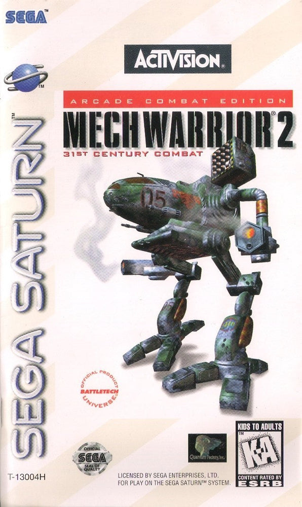 MechWarrior 2: 31st Century Combat Arcade Combat Edition (Sega Saturn) (ONLINE ORDER ONLY)